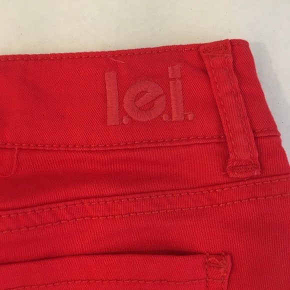 Bright Red Junior light weight jeans. Size 15. - Picture 4 of 7